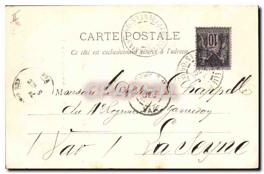 CPA Amelie les Bains Cascade et George d'Annibal  — Rückseite
