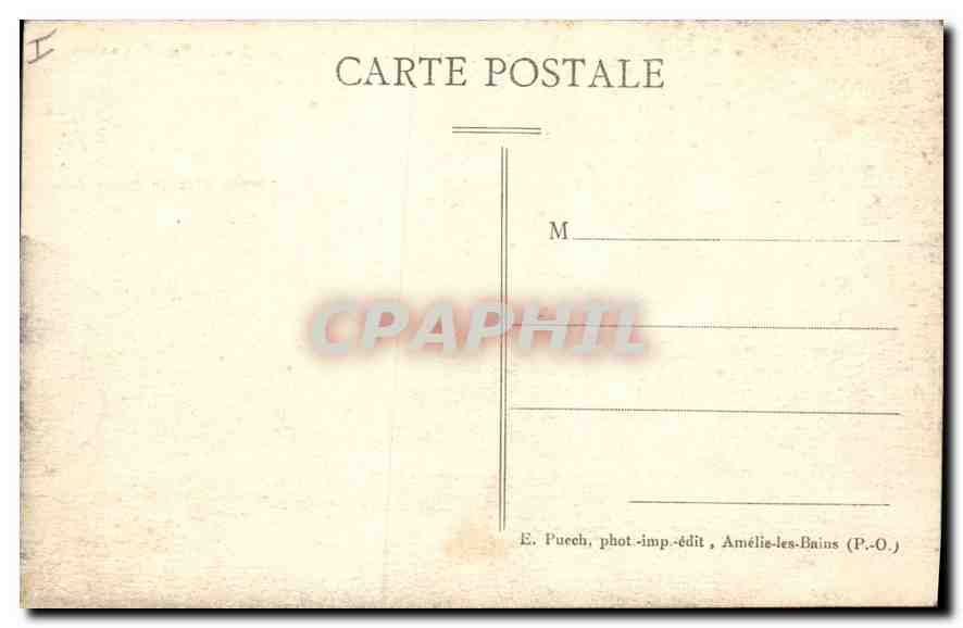 CPA Amelie les Bains Pyr Or Vue des Monts du Canigou  — Rückseite