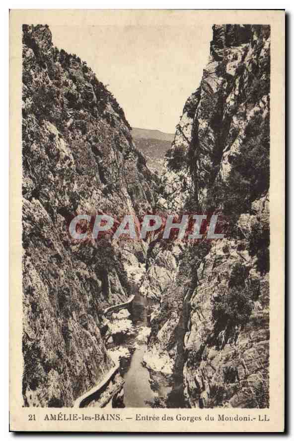 CPA Amelie les Bains Entree des Gorges du Mondoni 