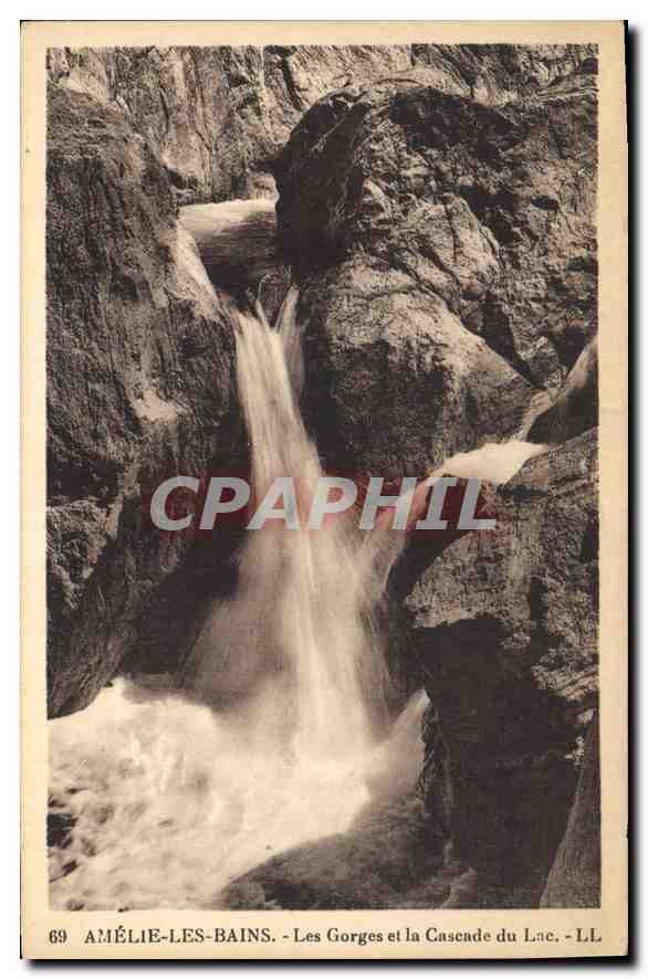 CPA Amelie les Bains Les Gorges et la Cascade du Lac 