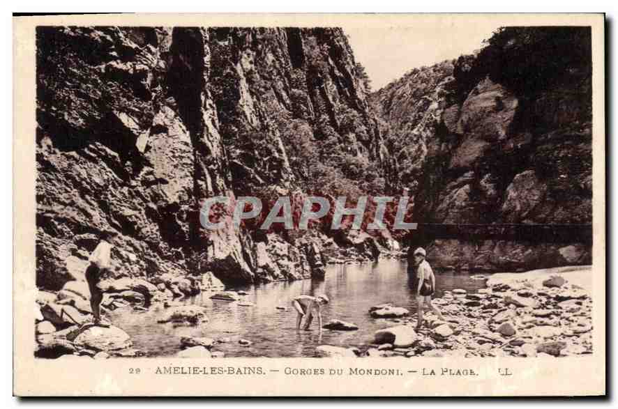 CPA Amelie les Bains Gorges du Mondoni La Plage 