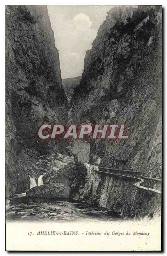CPA Amelie les Bains Interieur des Gorges du Mondony 