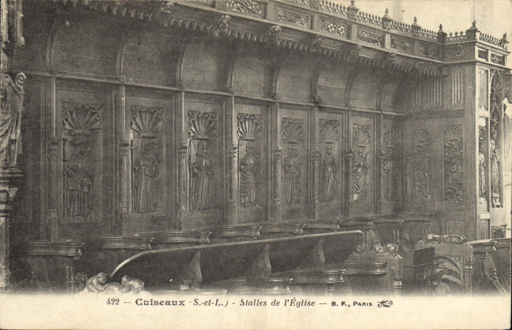 Cuisseauux-S.-et-L. — Stalles de l'Église — B.F., Paris