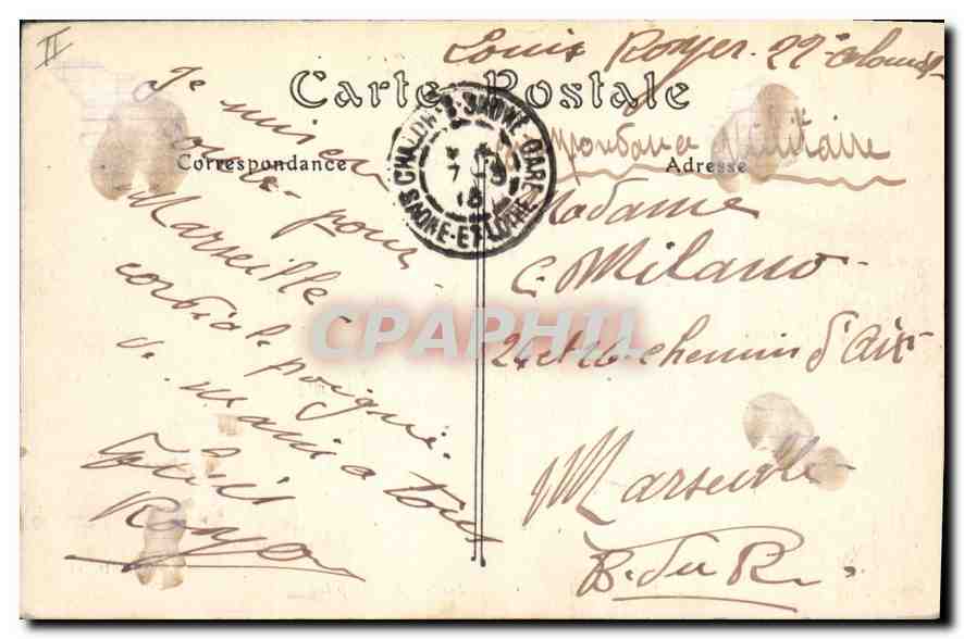 CPA Chalon sur Saone Jardin de l'Hopital Perroquet — Rückseite
