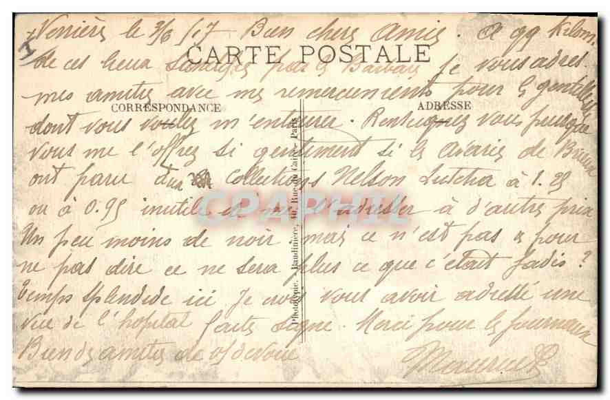 Clermont-en-Argonne — Ruines de la Grande Guerre 1914-16 — Phot. Express — Verso