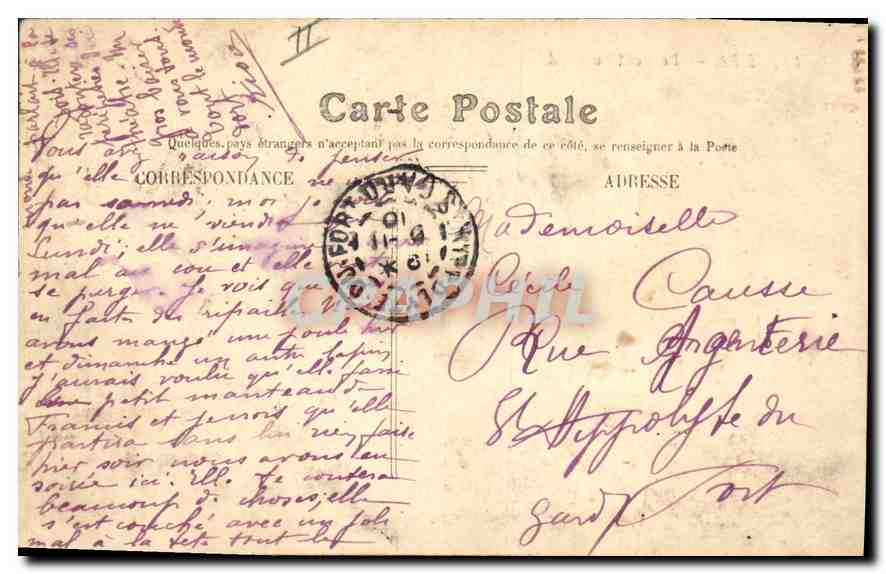 Nîmes — Le Pont du Gard — Édition M. Nîmes — Verso