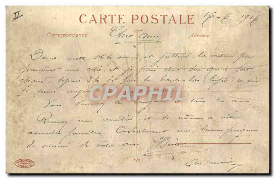 CPA Le Pont du Gard et le Gardon  — Rückseite