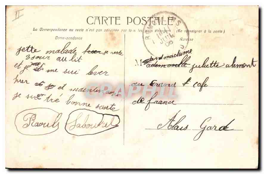 CPA Pont du Gard  — Rückseite