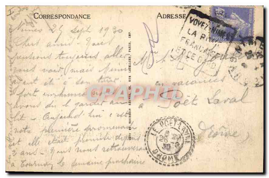 Nîmes — Les Arènes, côté sud — LL, n° 141 — Verso