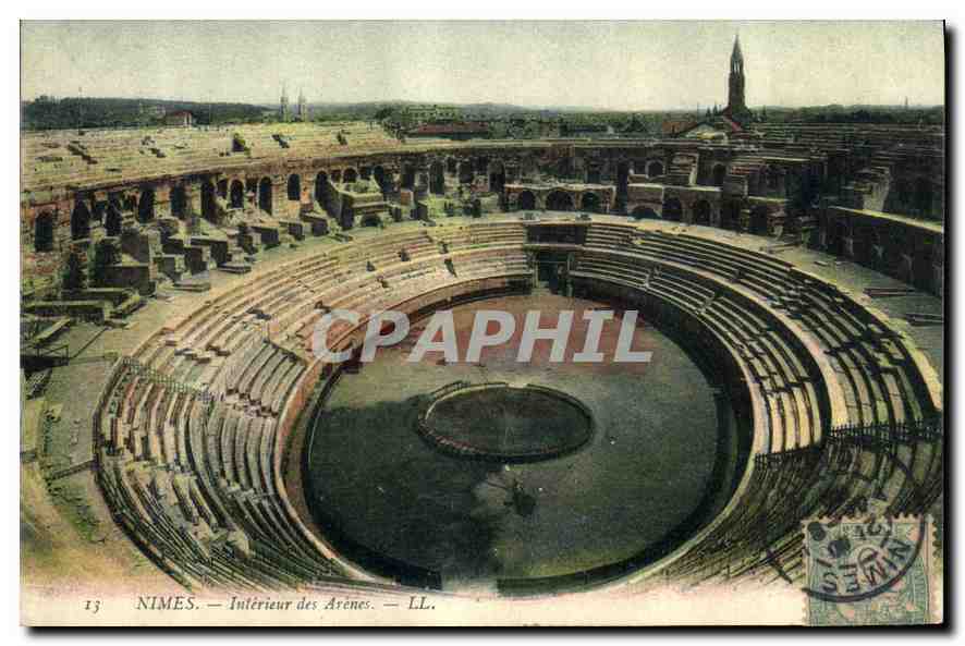 Nîmes — Intérieur des Arènes — LL.