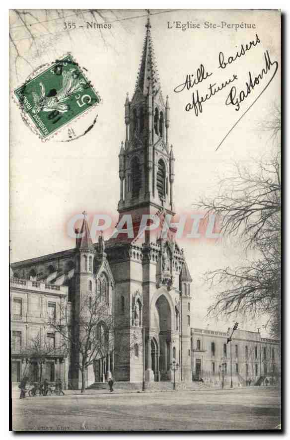 CPA Nimes L'Eglise Ste Perpetue 