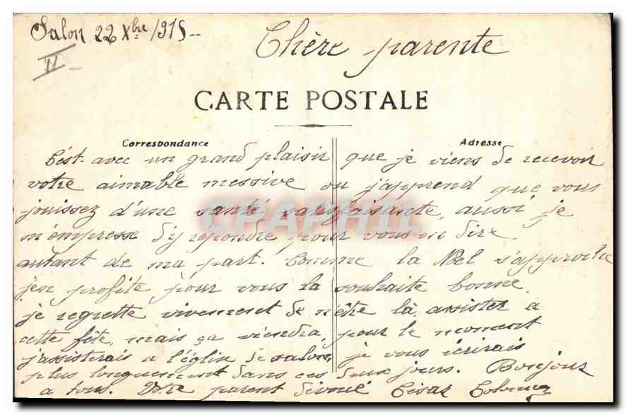 CPA Nimes Le Palais de Justice  — Verso