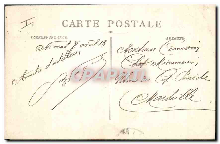 CPA Nimes La Maison Carree  — Rückseite