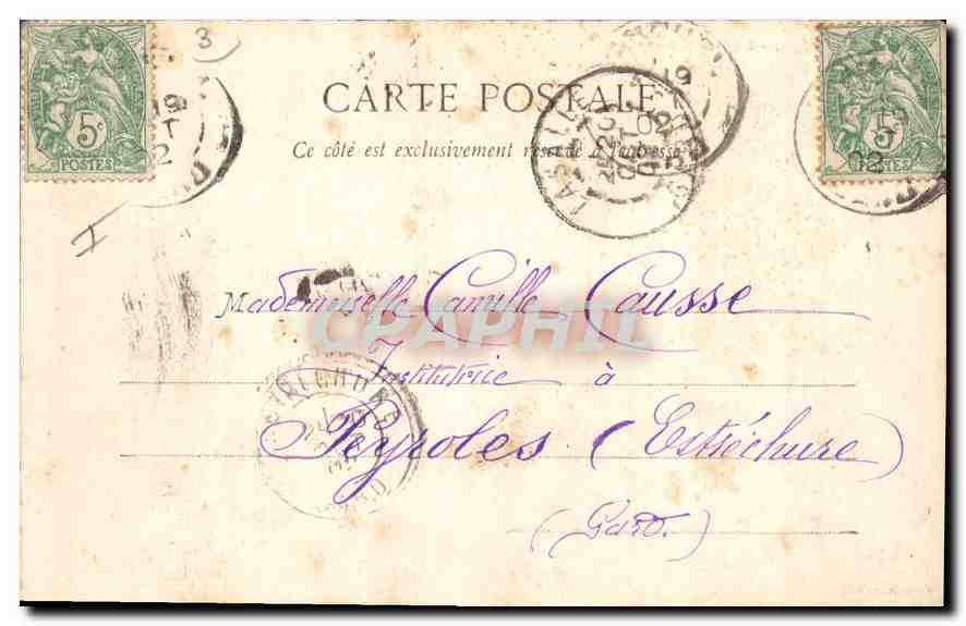 CPA Nimes Bains Romains  — Rückseite