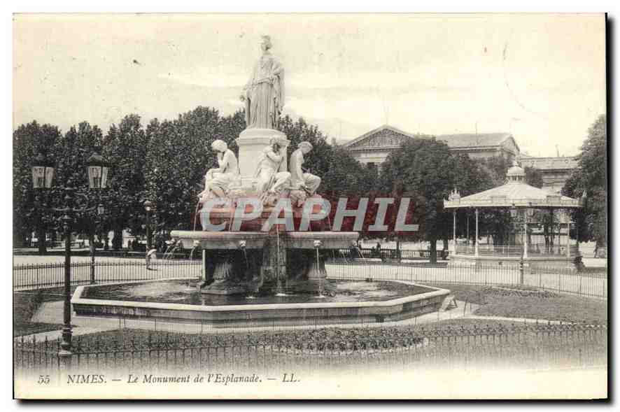 Nîmes — Le Monument de l'Esplanade — LL.