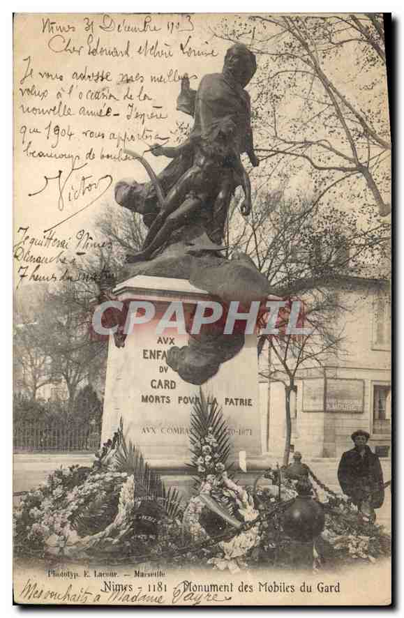 CPA Nimes Monument des Mobiles du Gard 