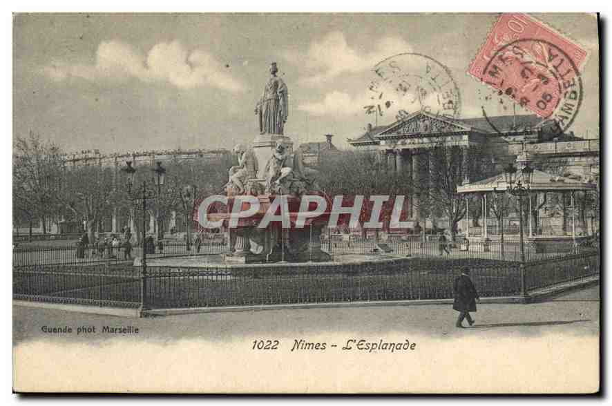 Nîmes - L'Esplanade — Guende phot. Marseille — n° 1022