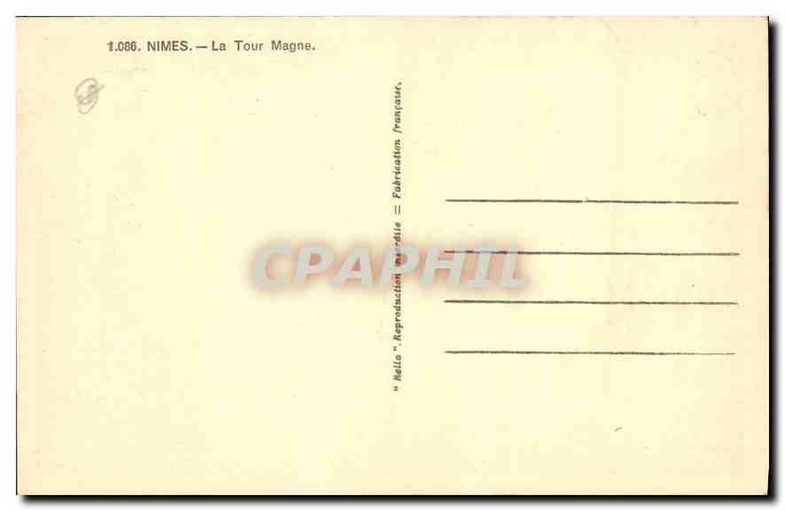 Nîmes — La Tour Magne — Rella — Verso