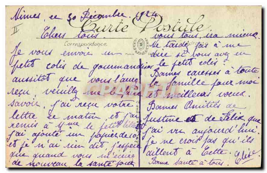 Nîmes — L'Avenue Fauchères — LL. — Sélecta — Verso