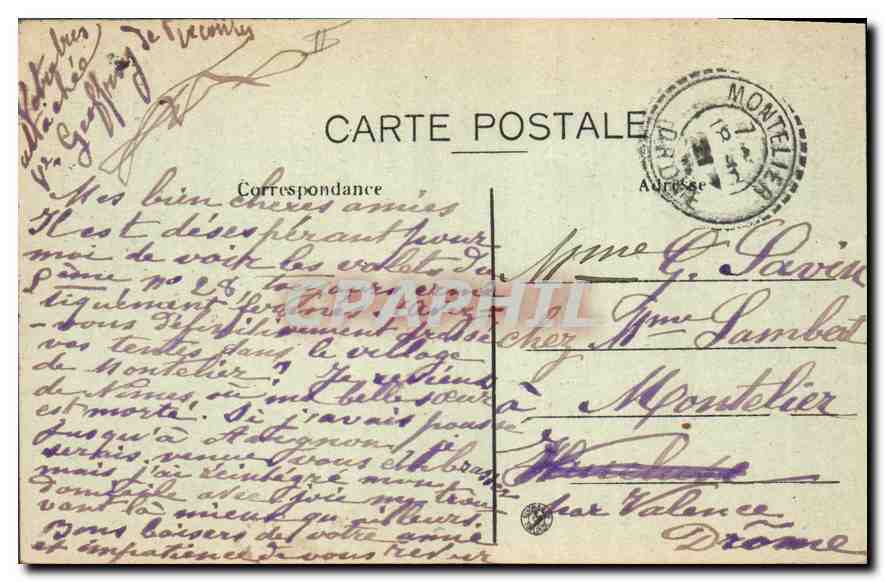 Nîmes — Entrée du Jardin de la Fontaine sur le Boulevard de la République — A.R. n°74 — Reverso