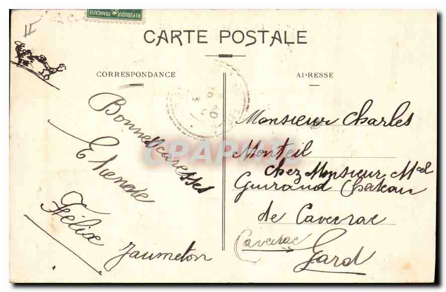 Nîmes — General View — AR. — Publisher AR, no. 10 — Back