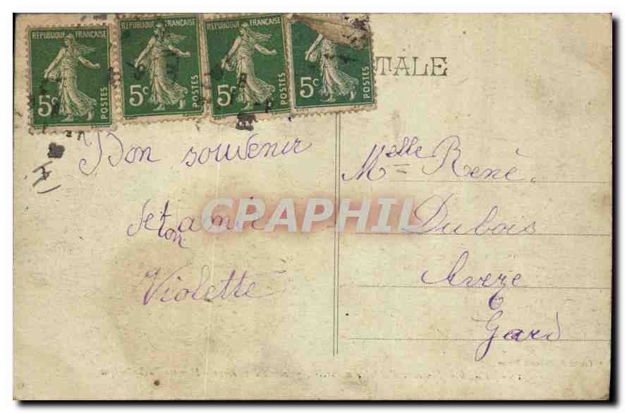 CPA Nimes Meseum d'histoire naturelle galerie du 3 etage Homme Prehistorique  — Rückseite