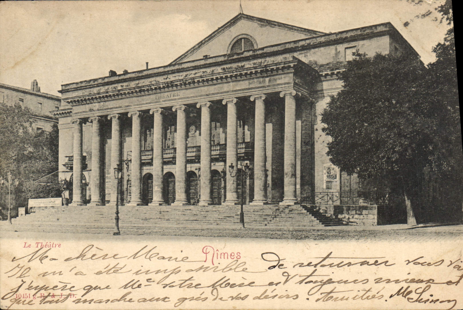 Le Théâtre — Nîmes — éditeur J. P. (n° 10151)