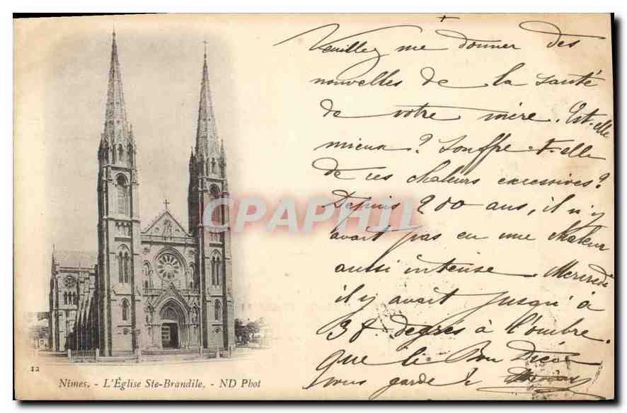 Nîmes - L'Église Ste-Brandilde - ND Phot