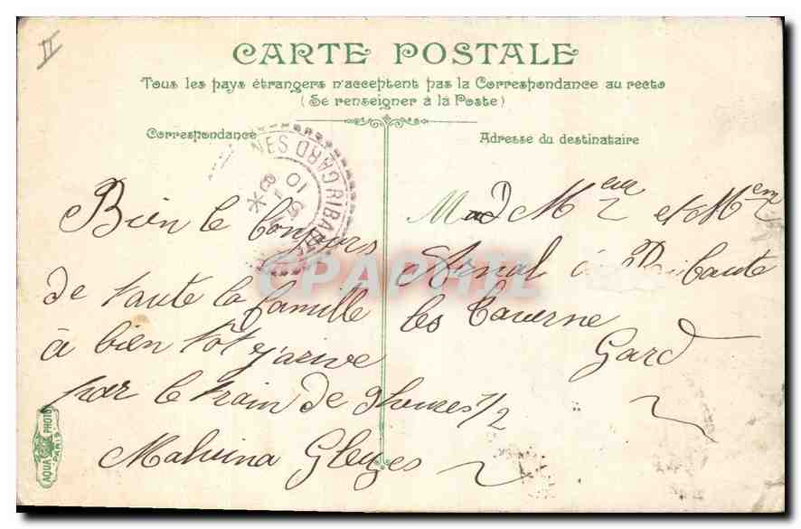 CPA Nimes L'Esplanade  — Rückseite