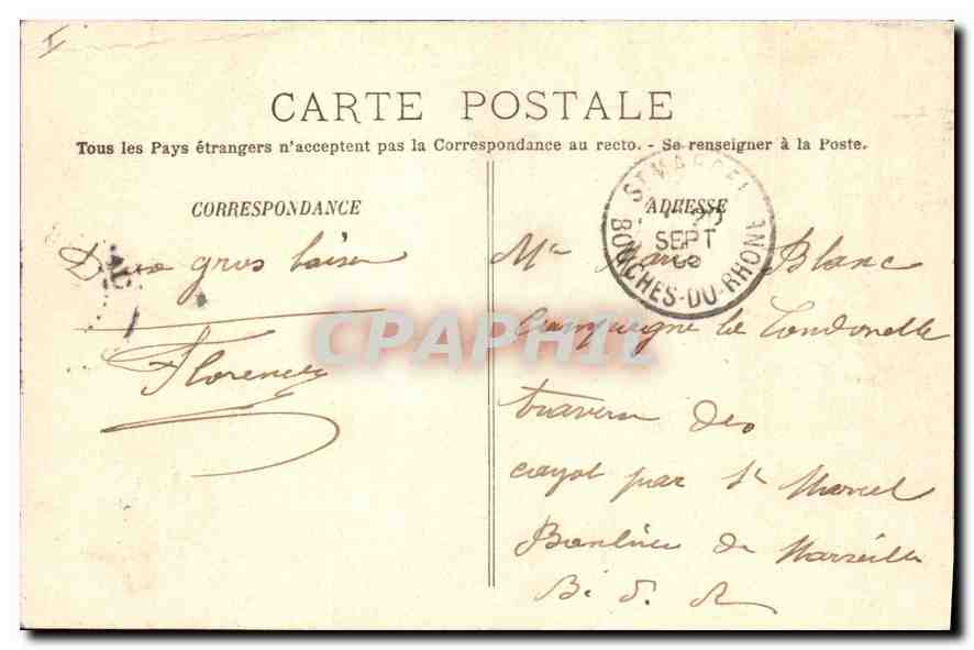 CPA Nimes Maison Carree  — Rückseite