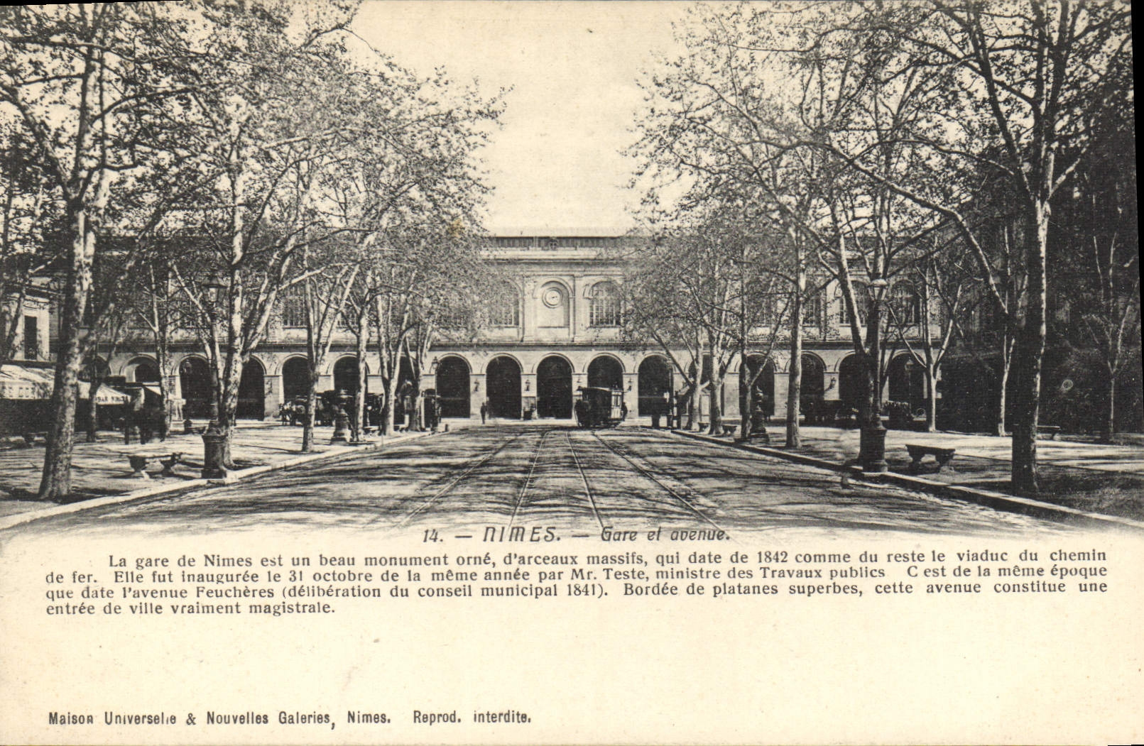 Nîmes — Bahnhof und Avenue Feuchères — Maison Universelle & Nouvelles Galeries, Nîmes, n°14