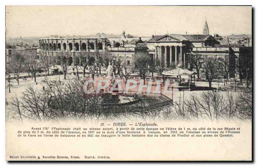 Nîmes — L'Esplanade — Maison Universelle & Nouvelles Galeries, Nîmes. Raprd. Interdite. - Anverso