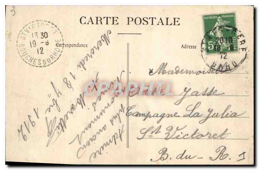 CPA Nimes la Tour Magne  — Rückseite