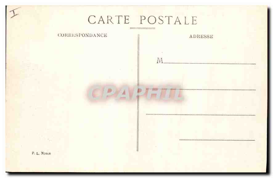 CPA Nimes la Porte d'Auguste  — Rückseite