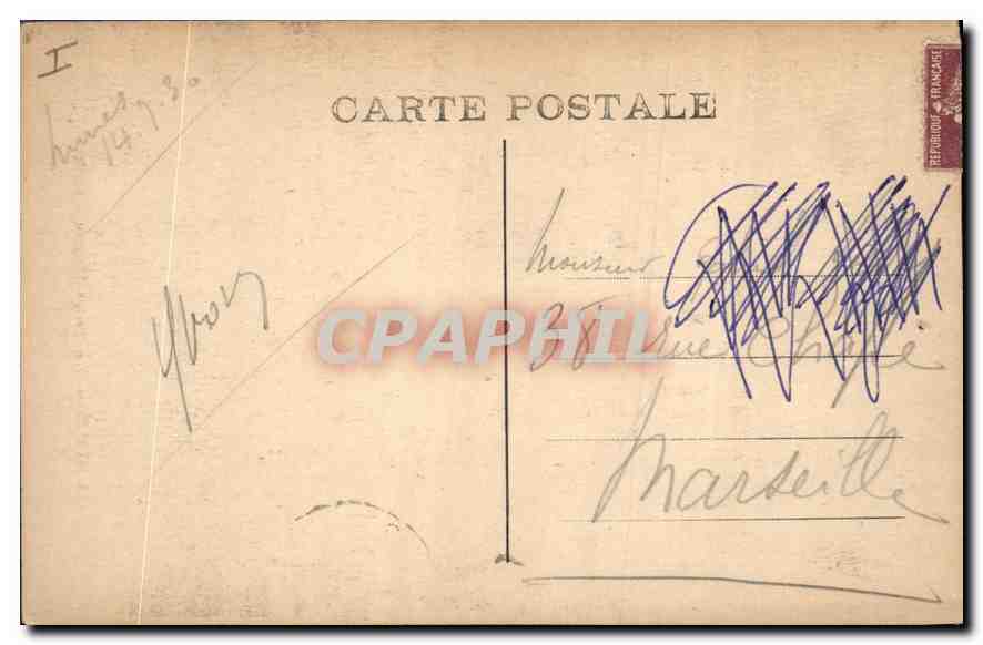 CPA Nimes la Tour Magne  — Rückseite
