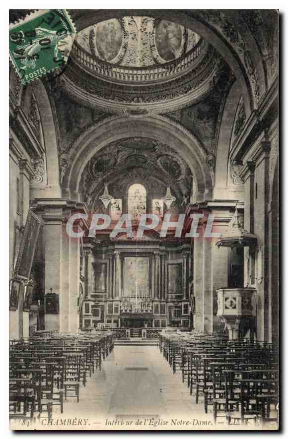 CPA Chambery interieur de l'eglise Notre Dame 