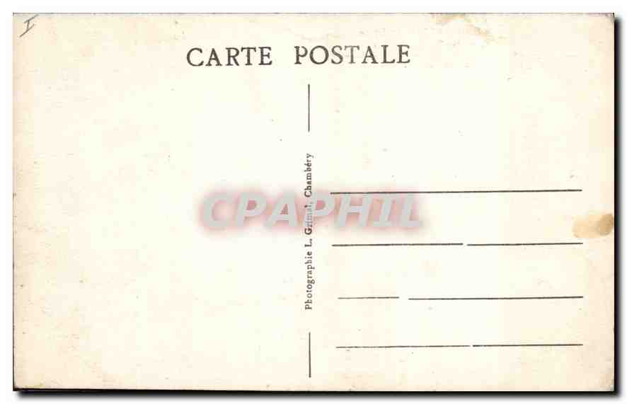 CPA La Savoie Touristique Chambery Place Caffe l'Entree du chateau des Ducs de Savoie la Tour des Ar — Rückseite