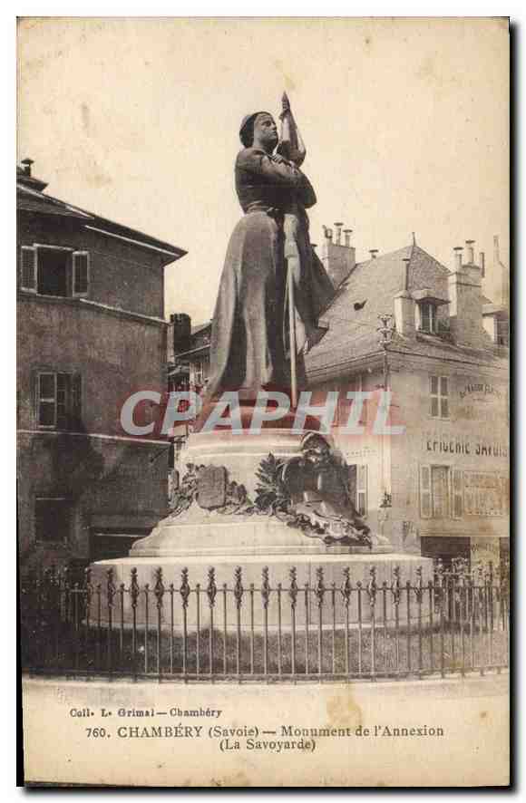 CPA Chambery Savoie Monument de l'Annexion la Savoyarde 