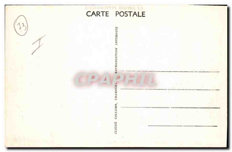 CPA La Savoie Pittoresque Le Lac du Bourget Aix les Bains le Mont Revard et le Nivolet  — Verso