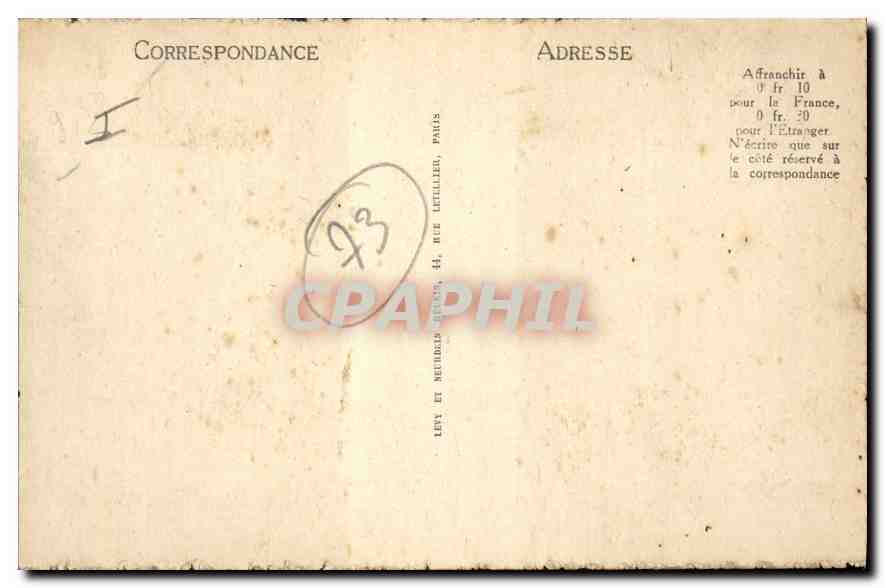 CPA Aix les Bains Chemin de Fer du Revard une tranchee Train — Rückseite