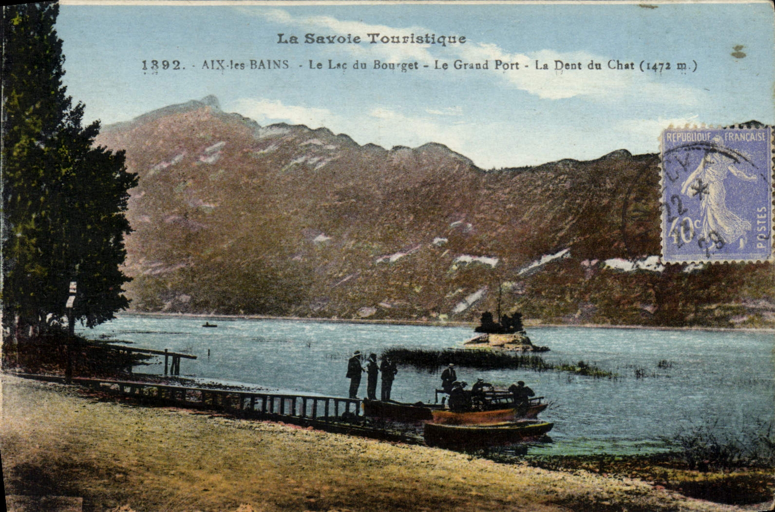 CPA La Savoie Touristique Aix les Bains le Lac du Bourget le Grand Port la Dent du Chat 