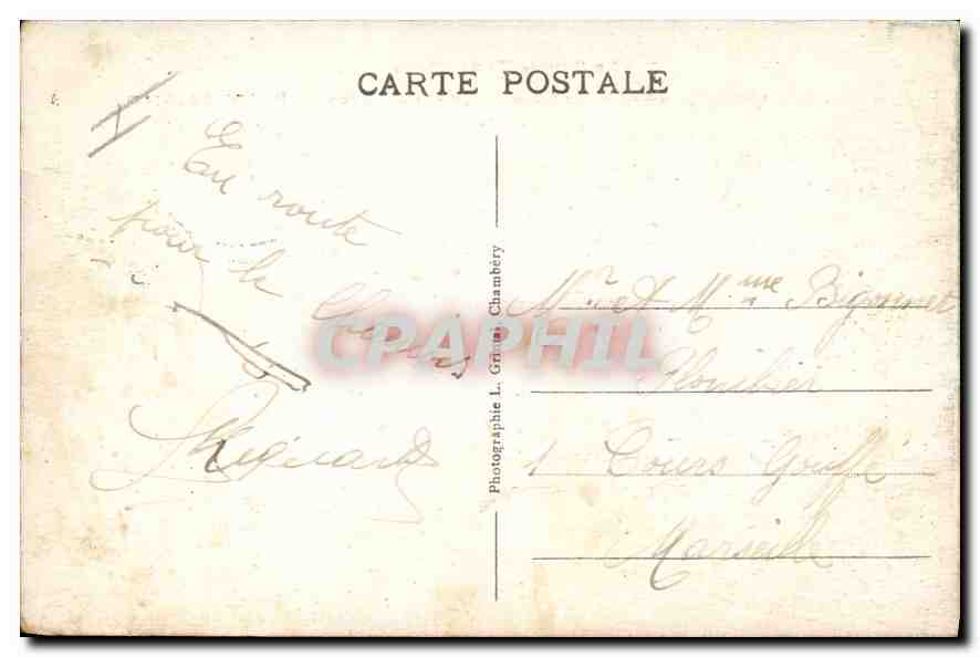 CPA La Savoie Touristique Aix les Bains le Lac du Bourget le Grand Port la Dent du Chat  — Rückseite