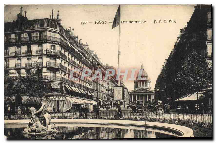 CPA Paris la Rue Soufflot 
