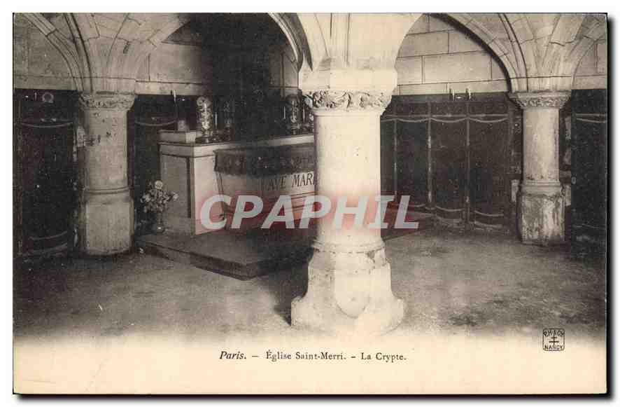 CPA Paris Eglise Saint Merri la Crypte 
