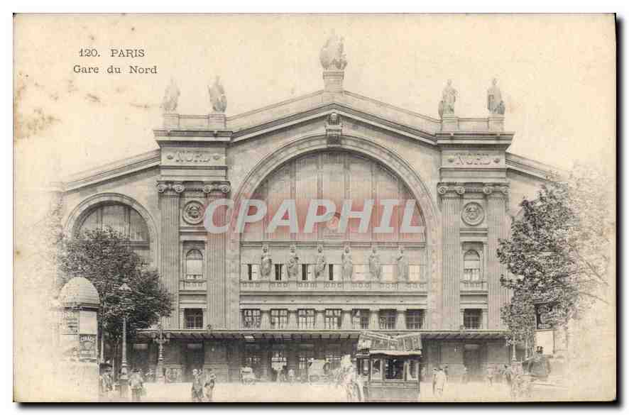 Estación del Norte — París — editor CPAPHIL, n° 120