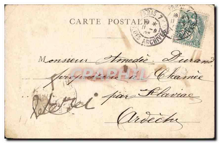 CPA Paris Notre Dame  — Verso