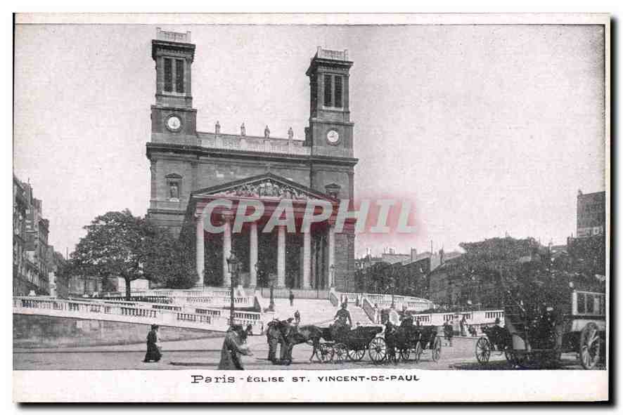 CPA Paris Eglise St Vincent de Paul 