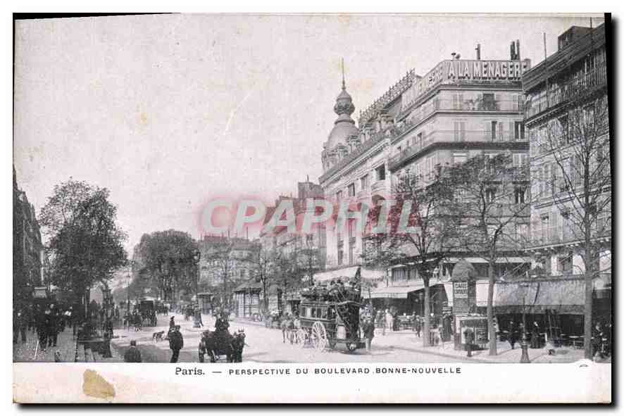 CPA Paris Perspective du Boulevard Bonne Nouvelle 