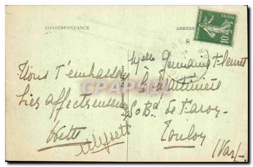 CPA Paris la Rue Soufflot et le Pantheon  — Rückseite