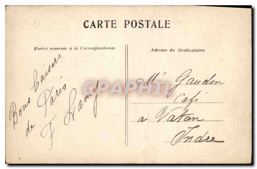 CPA Paris le Grand Palais Champs Elysees  — Rückseite